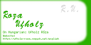 roza ufholz business card